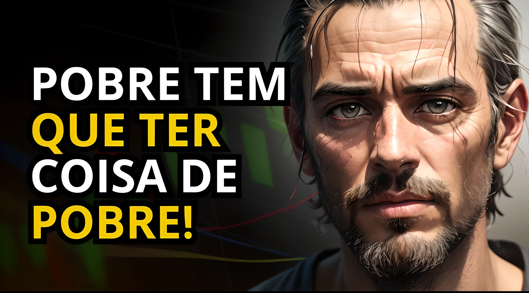 there is a man with a beard and a face without a beard, Directed by: Luis Miranda, by João Artur da Silva, Miniatura do YouTube, by Antonio Parreiras, illustratioin, De, ultra realistic!!!, Directed by: Caesar Andrade Faini, Directed by: Willian Murai, Escuro!!!, Directed by: Ramon Silva