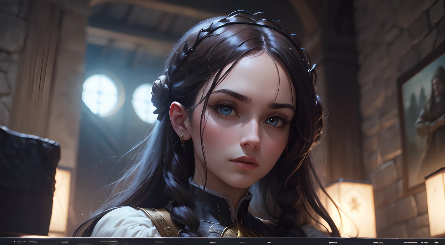 extremely detailed poster image of four characters two men and two women, ((medieval style, rpg character class)), 8k uhd, RAW photography, digital painting, ultra detailed, golden ratio