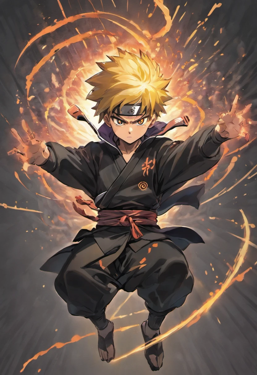 Masterpiece, 8K High Quality, Best Quality Poster, Wallpaper, Male, Genos from one punch man, Diffused Sunlight, Detailed, Vibrant Colors, Breath-taking Movie Poster Composition, Ultra Detailed, Looking at The Viewers, Digital Art, Illustration, Masashi Kishimoto’s Inspired, Legendary, Power, Good Proportion, Accurate Anatomy, Perfect Anatomy, Perfect Hands, Cinematic Lighting, Intense Shadows, Elegance, Senku Ishigami, Naruto Uzumaki, Manga-Anime Art, Bright Colours, Extremely Handsome Detailed Anime Face and Eyes, Full-Body, Character Design, Wide Shot, Forest, Sharp Image, Cinematic Angle, 3-Point Perspective, Action-Packed, Dynamic, Solo-Character, 1 Character, Floating Hair, Dynamic Pose, Ninja Pose, Jumping Pose, Solo Focus, Centered, Scale to Fit Dimensions, Hyper Super Ultra Perfect Piece, Flawless, High-Contrast, Double Exposure, Scientific Background, Science, Science Backstory, Ninja Shinobi Aesthetic, Jet-Black Hair, Spiky Hair, Reminiscent of Traditional Shinobi Styles, Short Hair with a Few Longer Strands Framing his Forehead, Slightly Unkempt Look, Sleek Black Shinobi Robe with Red Marking of Chemical Symbols, Scientific Prowess, Clothing Adorned with Pockets and Compartments to Store Various Scientific-Ninja Tools, Senku’s Forehead Protector would Feature a Unique Emblem Around his Forehead, Gloves Would Handle Chemicals and Ninja Tools with Precision, He'd Carry a Belt Filled with Pouches Containing Vials of Different Chemical Compounds and Scrolls Filled with Scientific Notes, A Small - Retractable Chalkboard and Chalk Would Hang From His Waist, Genius Strategist, Ninjutsu Tools, Stealth and Infiltration, Mid-Battle, Surrounded by Swirling Chemical Reactions and An Array of Vials and Scrolls Floating Around Him, Performing a Powerful "Chemical Explosion Jutsu," with His Arms Outstretched as Fiery Explosions Erupt From His Fingertips, This Would Perfectly Encapsulate His Unique Blend of Science and Shinobi Prowess.