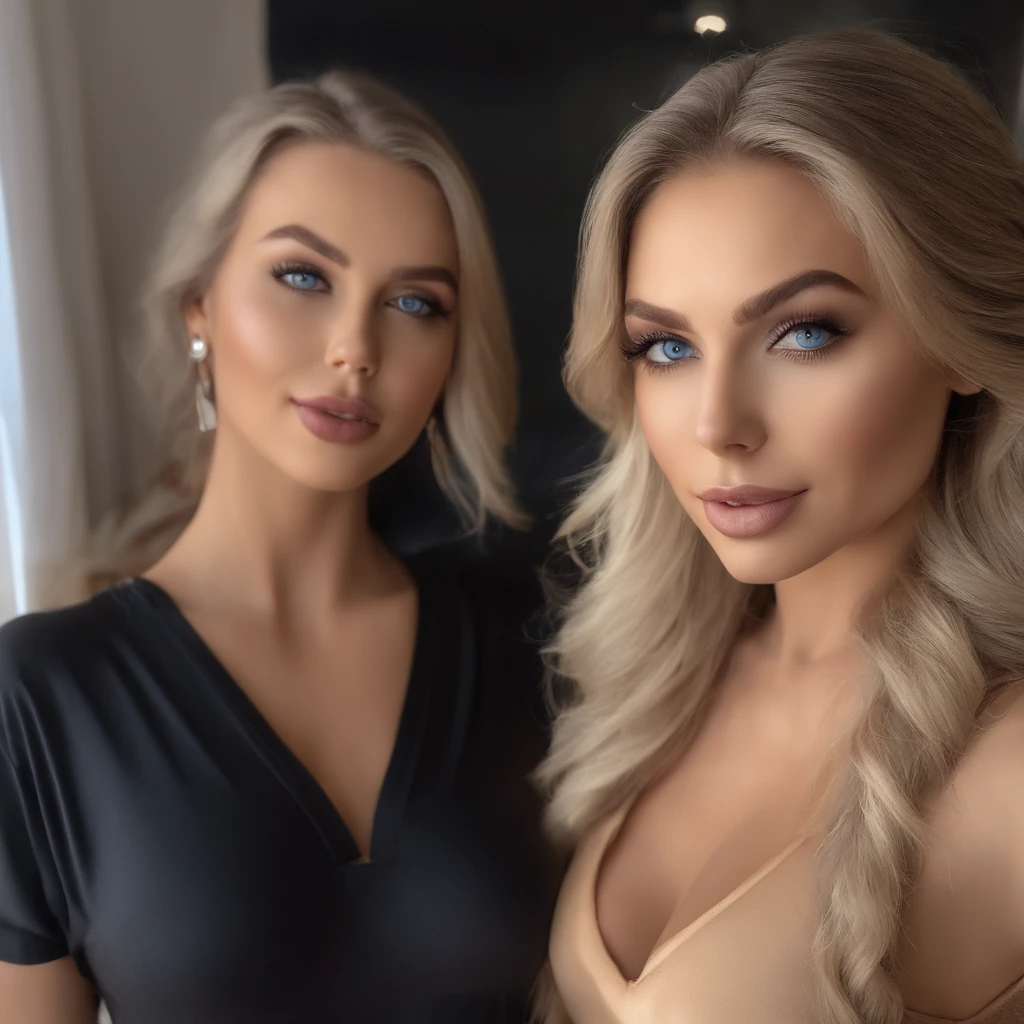 arafed frau voll , Sexy girl with blue eyes, ultra realistisch, Akribisch detailliert, portrait sophie mudd, blonde hair and large eyes, Selfie einer jungen Frau, Augen im Schlafzimmer, Violet Myers, ohne Make-up, Natural makeup, Blick direkt in die Kamera, Gesicht mit Artgram, dezentes Make-up, Stunning full body shot, which stands next to fitness equipment, im Fitnessstudio, medium to large bust size, Sport-BH und Leggings