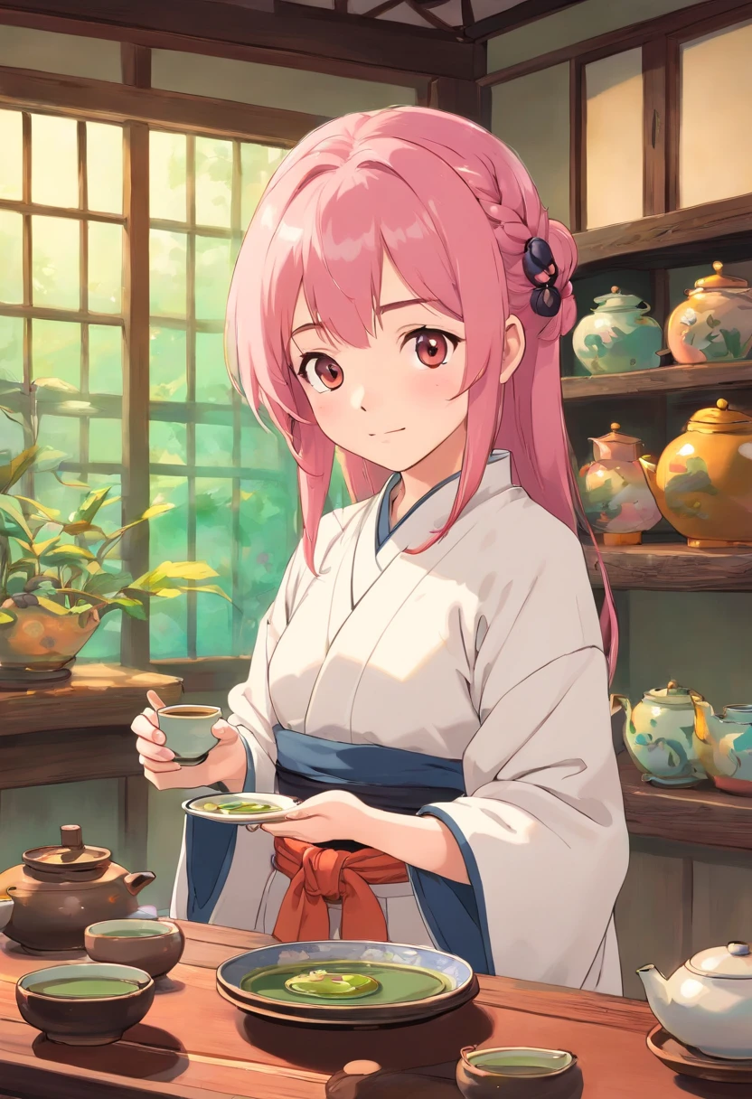 Ministry of Tea Ceremony long 年轻 cute little tits out friendly Pink hair