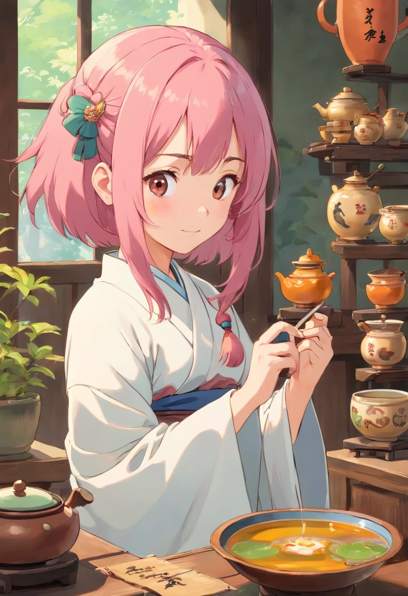 Ministry of Tea Ceremony long 年轻 cute little tits out friendly Pink hair