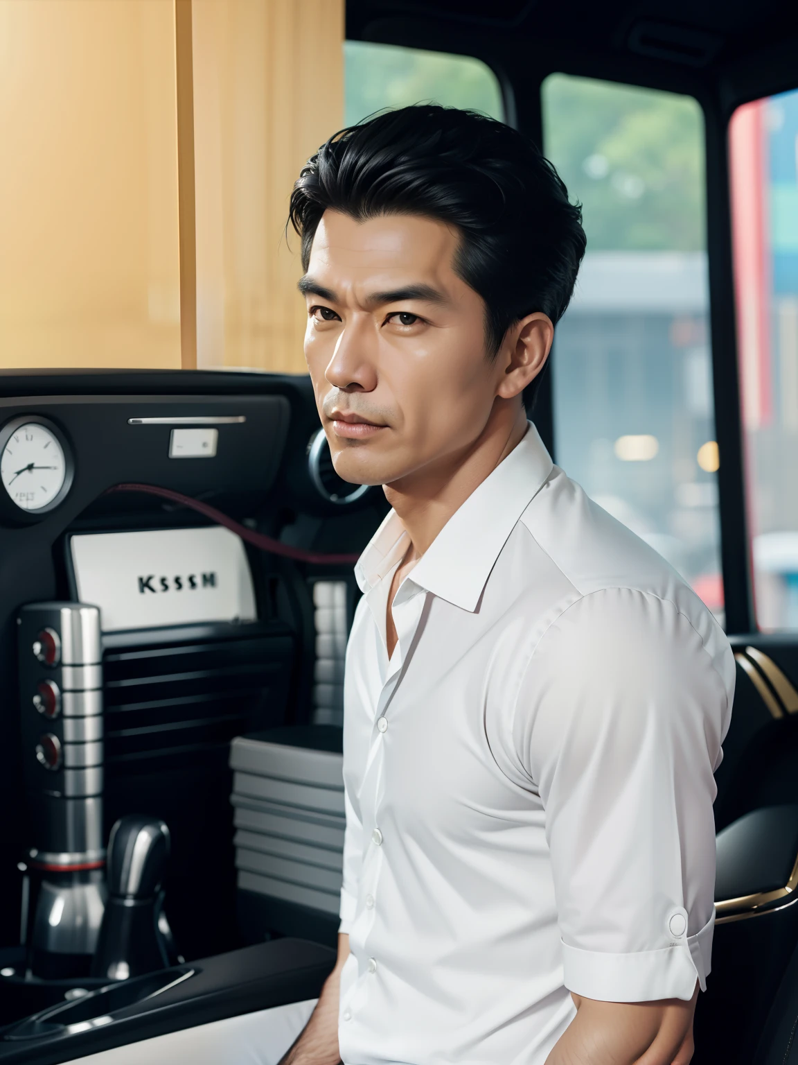 50 years old,daddy,shiny suit sit down in car,k hd,in the office,muscle, gay ,black hair,asia face,masculine,strong man,the boss is,handsome,sex,leather gloves,bottom view