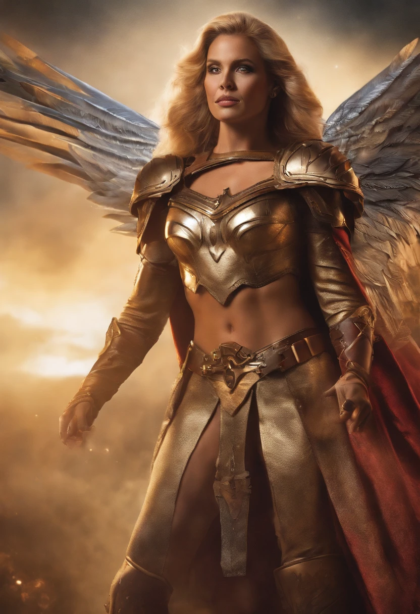 criar a personagem She-ra de Princes of Power, Characters from an 80s comic book series, criado por J. Michael Straczynski e Larry DiTillio, fotorrealista, com detalhes ricos, Ambiente, 32 mil