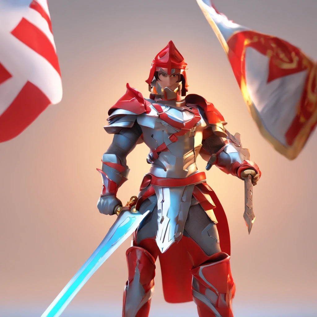 Centurion warriors, red and grey, male and female working together, man and woman side by side, happy, celebrating, Full body Beautiful anime style girl, clean detailed faces, intracate clothing, analogous colors, glowing shadows, beautiful gradient, depth of Fidel, clean image, high quality, high detail, high definition, Luminous Studio graphics engine, cute face, heroic, sword, Victoria