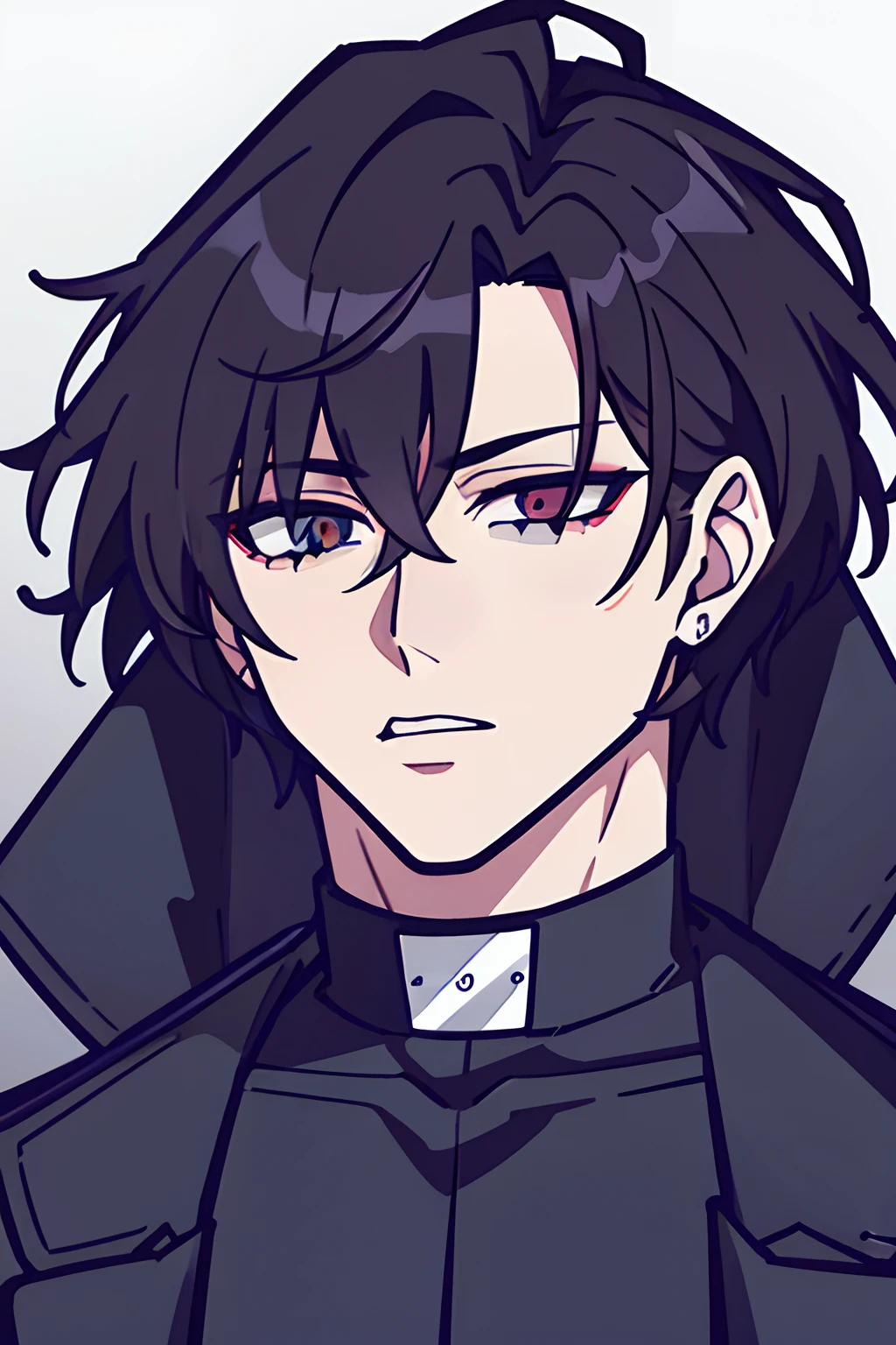 Manhwa Arte Europeo, 25 years old man, Pelo desordenado de la cabecera, Cabello negro azabache, ojos penetrantes, cejas gruesas, Llevar disfraz de vampiro, ojos amarillos, orejas punteagudas, colmillos salientes de su boca, sangre resbalando de su boca, amenazante, sexy, sensual, razor-sharp jawline, mirada penetrante, Cold and mysterious character, 8k, Detailed features, muy guapo