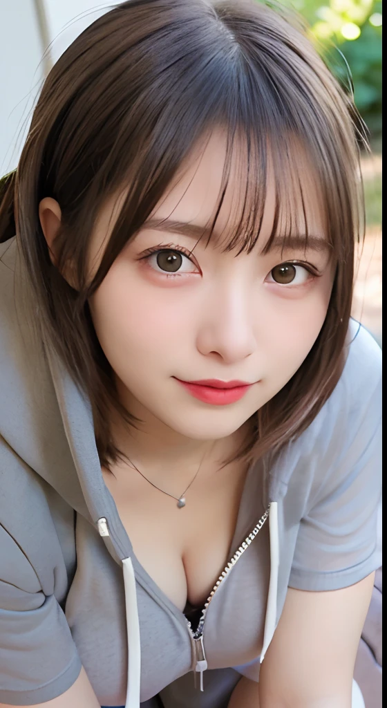 masterpiece, top-quality, 8K, absurderes, (The upper part of the body:1.4), whiteshirt, beautiful a girl, Clean face, looking at the viewers, A smile, A hyper-realistic, hight resolution, Pictures, foco nítido, nffsw, face lights, Dynamic lighting, Movie Lighting, Professional Shadows, beautiful cityscape background, highestdetailed, ighly detailed, ultra-detailliert, finely detail, authentic skin, Delicate facial features, Detailed face and eyes, Sharp pupils、Realistic pupils