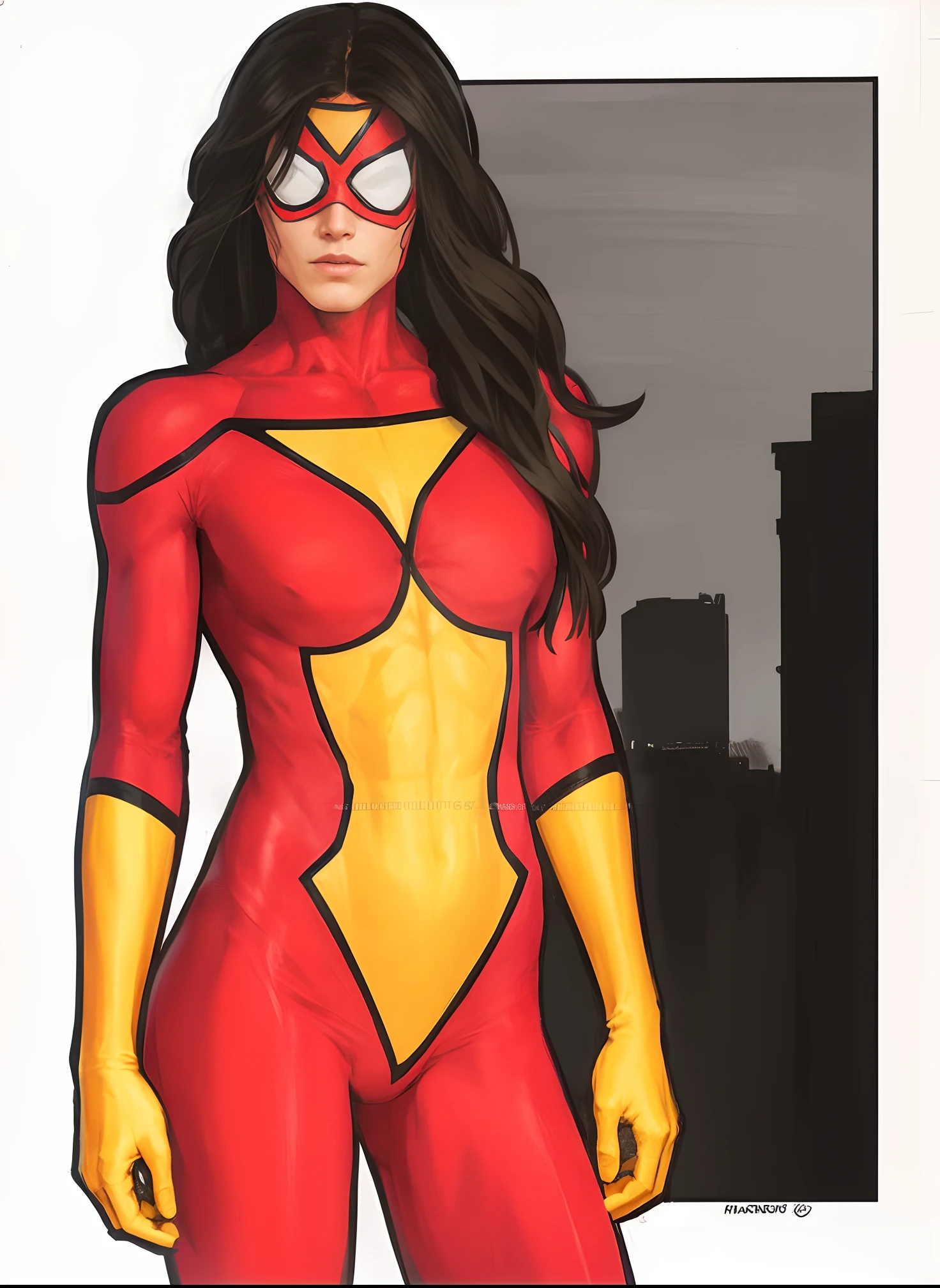 In a vibrant Spider-Man comic, We can visualize an exciting scene of the hero in action. It hangs from its cobwebs among the skyscrapers of a bustling city.. Su traje rojo y azul destaca contra el cielo nocturno, while his athletic and determined stance demonstrates his confidence and abilities. Spider-Man is in the midst of stopping a group of thugs trying to escape in a speeding car... Con su agilidad sobrehumana, Se balancea de un edificio a otro, Launch nets to dodge gunfire and achieve incredible speed. Their keen spider senses help anticipate the movements of criminals.. Spider-Man muestra un equilibrio perfecto de fuerza, Agility and strategic intelligence, while skillfully launching to intercept the vehicle. The scene is full of action, Tension and emotion, Captivate readers and leave them eager to discover how the hero will solve this difficult situation.. Haz la escena en marcos de estilo 60