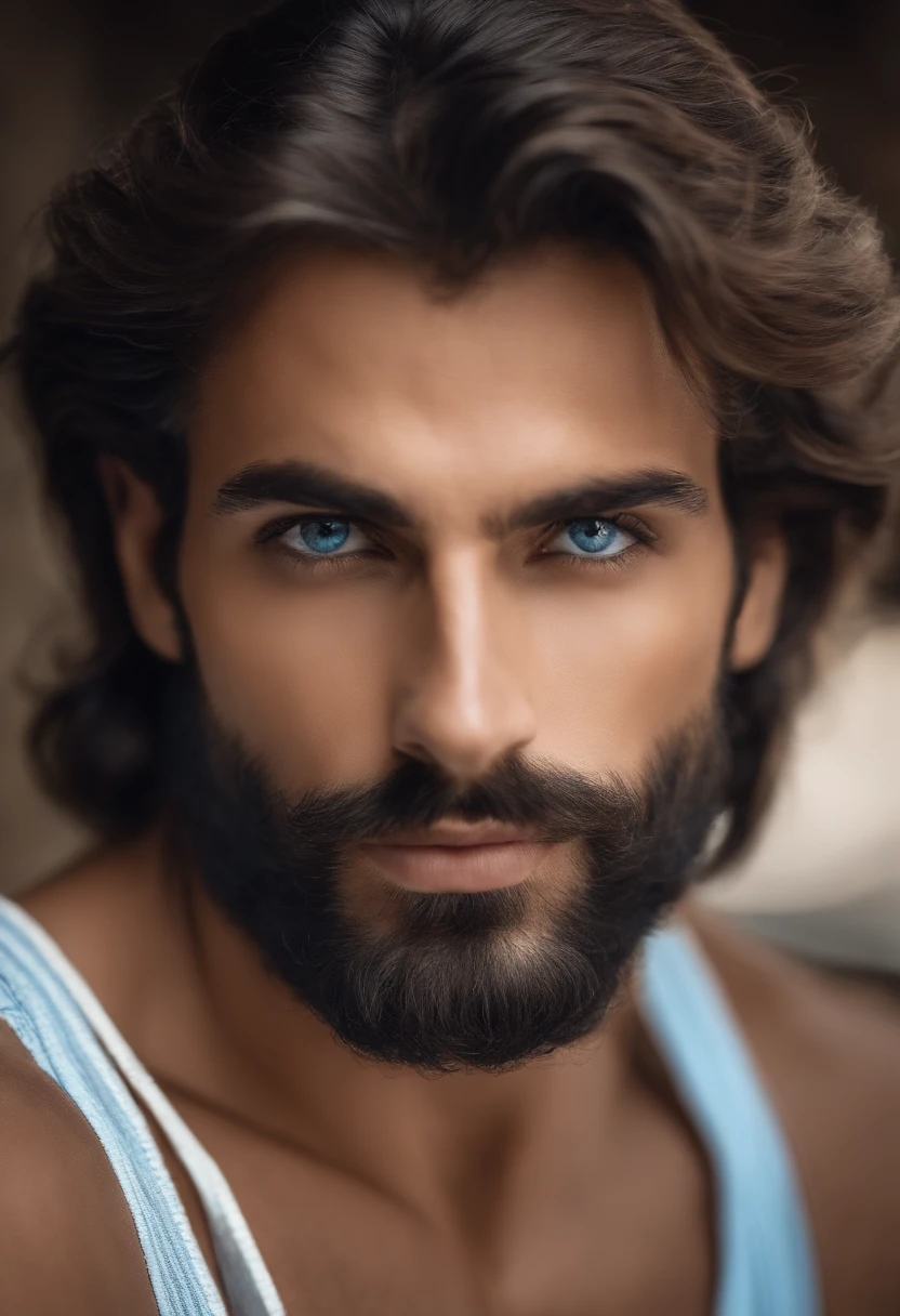 homme charmant italian , sicilian barbu cheveux court, yeux bleu sportif 1m60