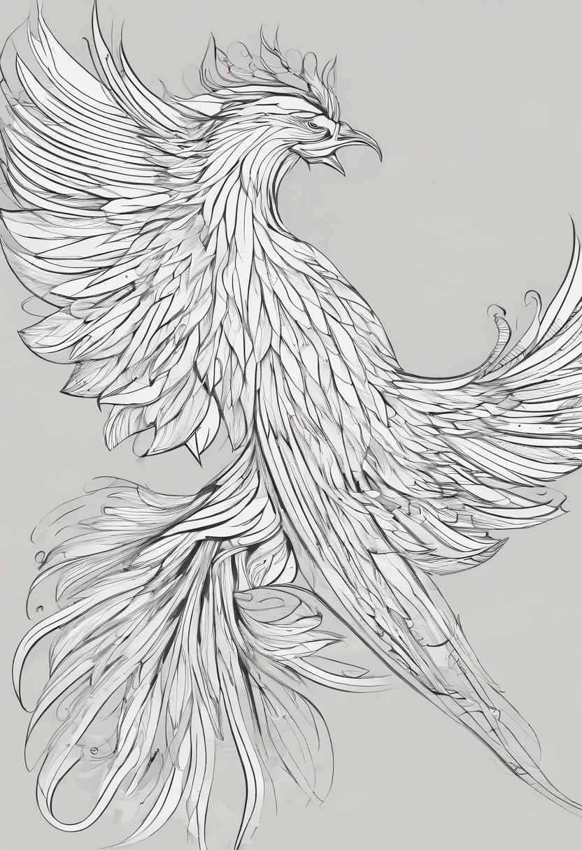A line outlines the phoenix