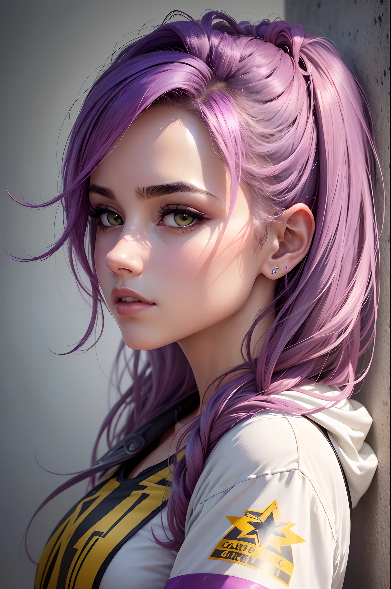 Mulher, baterista, tocando bateria, (extremamente detalhado CG unidade 8k papel de parede),(master part), (melhor qualidade), (ultra-detalhado), (best illustration),(melhor sombra), cowboy shot, (Sharp eyeliner, sombra, olhos detalhados:1), Fundo da cidade, ,quebrar , (star15escola:1.2), ornamento de cabelo