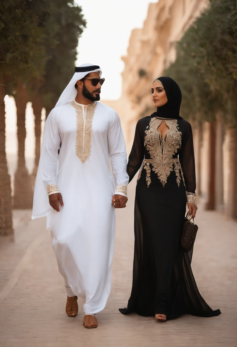 Son and Mather،hot dress designer, big titts, hijab, street People Arabian details dress , see through dress , penis details , pussy Arabian details