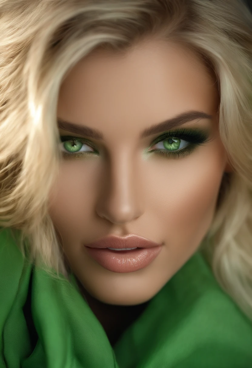 Blond, woman, green eyes, sexy, lingerie, ultra realistic