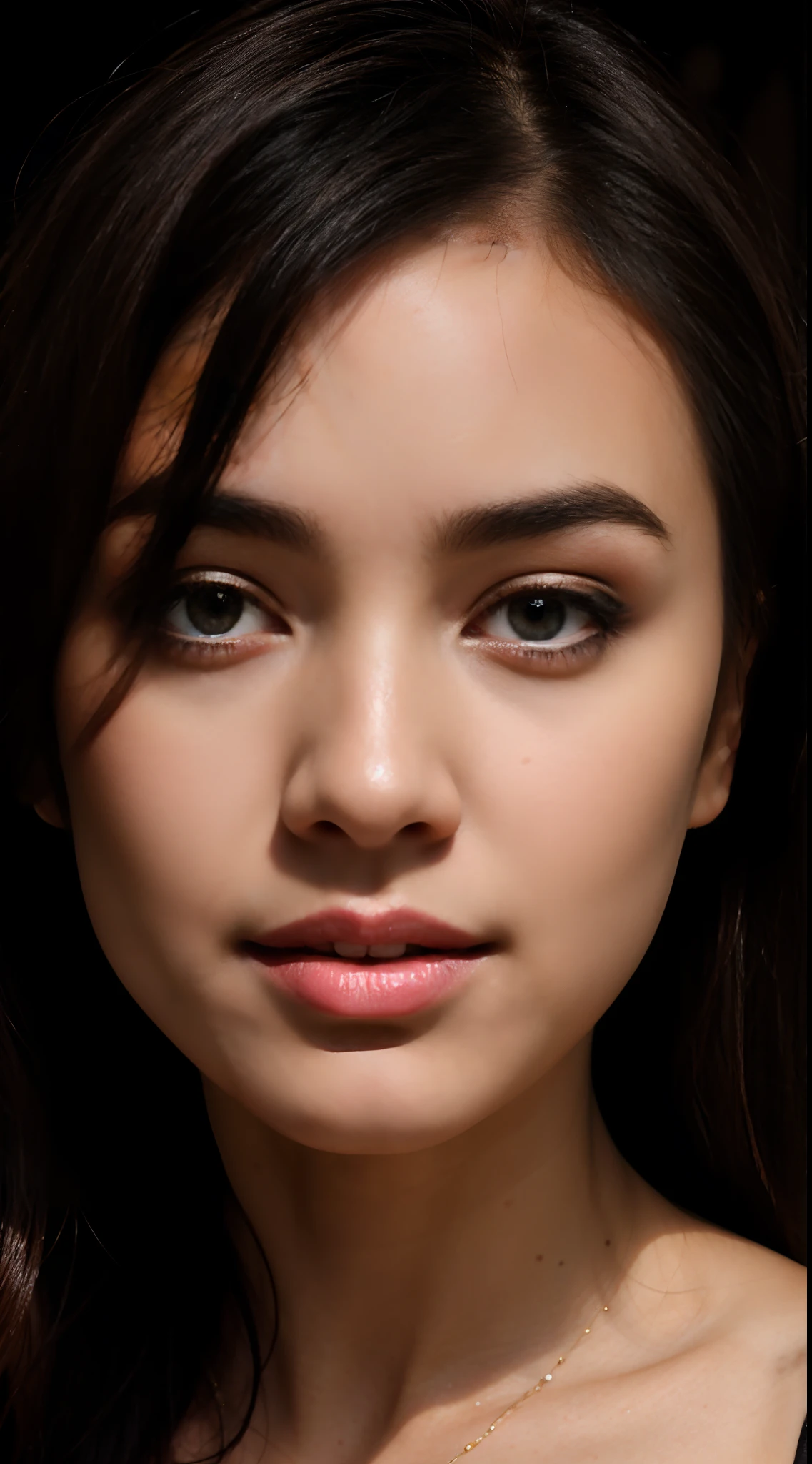 RAW Photo, DSLR BREAK
(kkw-ph1:0.9) BREAK
half body portrait of 1 young 20yo woman, black hair, wearing wonderful dress, perfect eyes, perfect lips, perfect nose, professional color graded, wonderful woman, dark background, cute woman. filipina, pinay, filipino woman