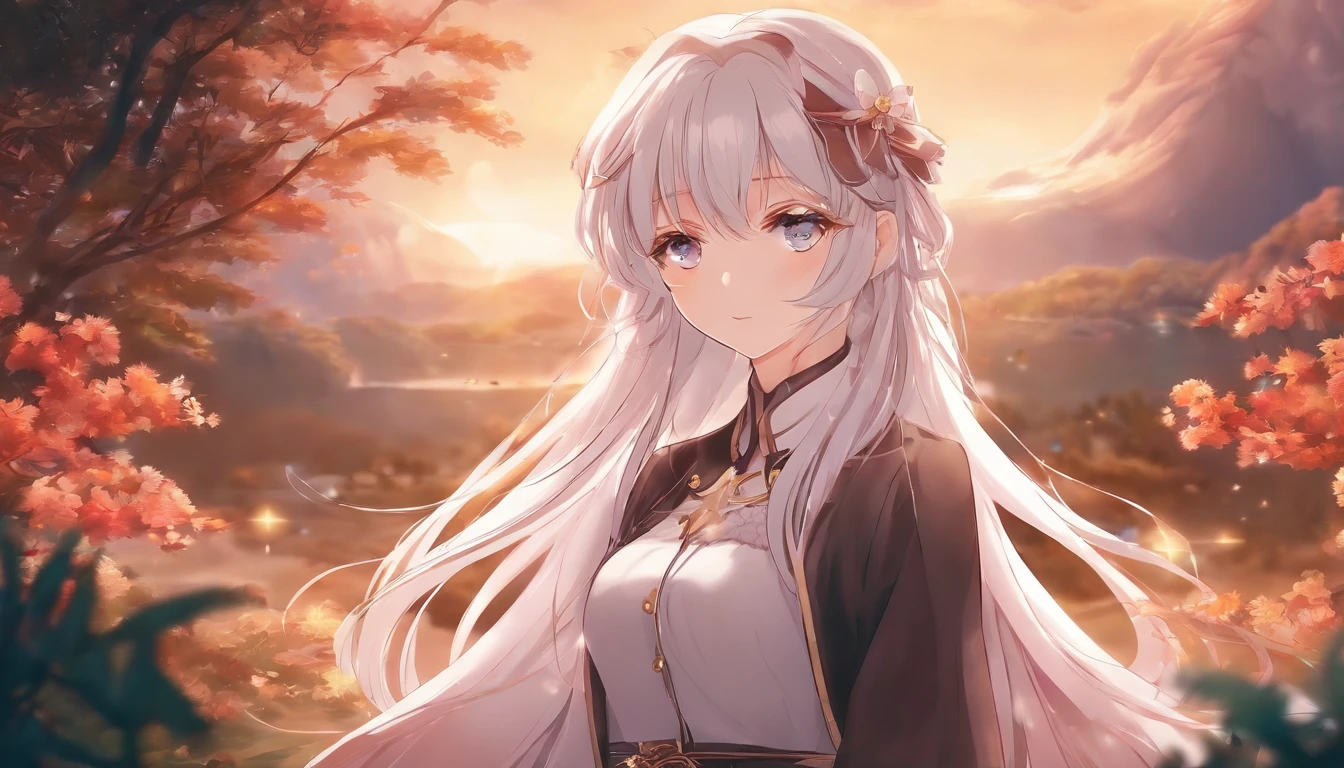 PPT template,PPT background,Colored gradient background,Detailed key anime art, seraphim, daytime ethereal anime, anime key visual concept art of