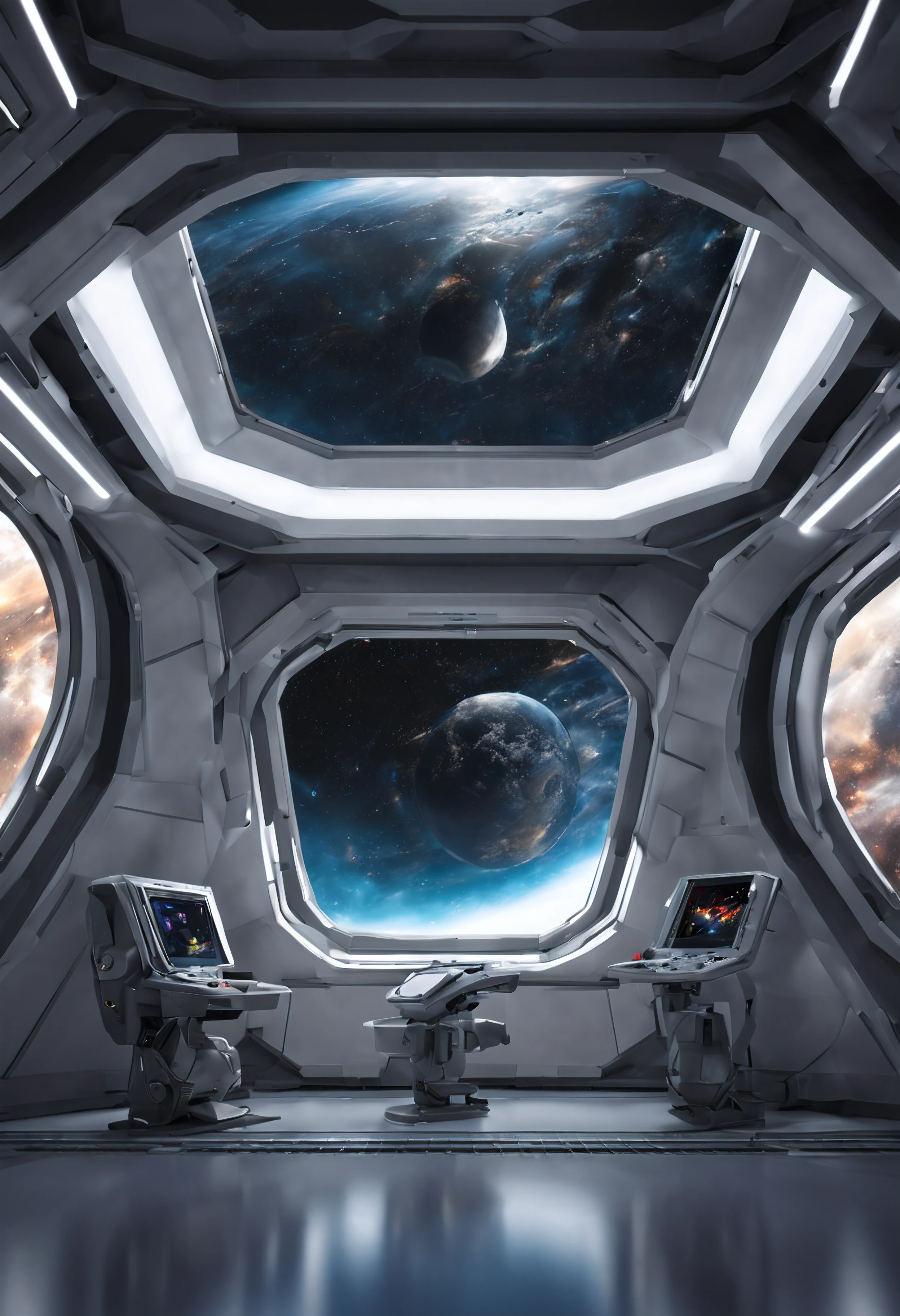 (((A View from Space: 1.5))) sci-fi spaceship in the style of EVE-online, Cubically angular shapes, Rounded structural elements, Rectangular portholes, Illuminated from the inside, surround light, even lighting, Sci-fi design, White Color,Sky-fi design, A View from Space, Октановый рендер Cinestill 800T, Victory in the intricate details of 8K Octane realism, blender, V-Ray, Generate, ZBrush, UE5, cinema 4d, РОММ RGB, Adobe After Effects, T Sharp Focus HDR Rendering, dramatic lighting, Ultra-detailed, photorealistic, epic composition, Extremely detailed, super-wide-angle lens, Depth of field, Depth of field, Tilt Blur, Shutter speed 1/1000, f/22, gamma, White balance, Neon, Light, Dark, Light Mode, Dark mode, High contrast, 5d, 12), extra high resolution, megapixel, ProPhoto RGB, spotlight, front lit, Half rear Lighting, back light, Rim lights, rim lighting, Artificiality
