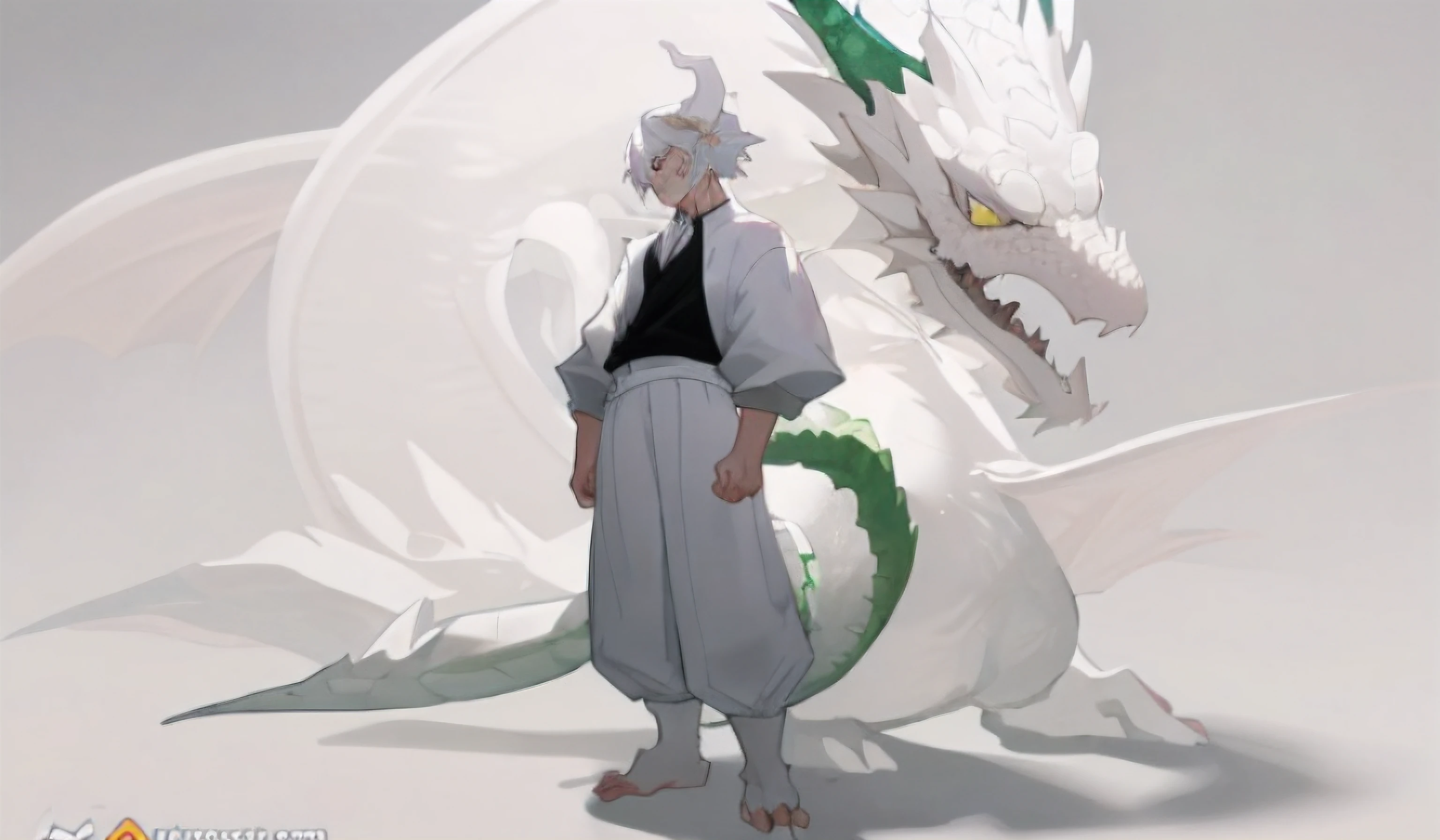 white dragon use clothes