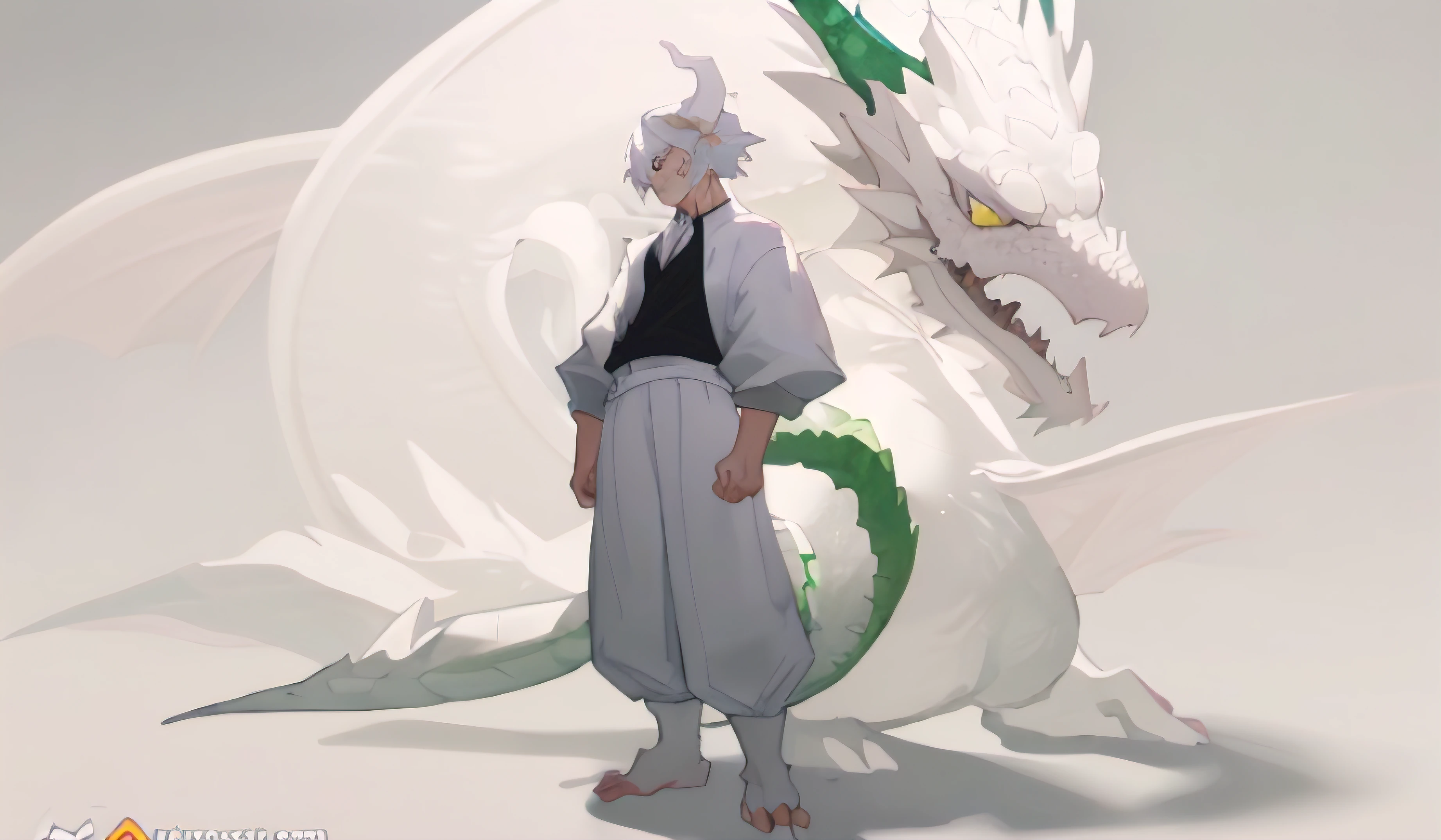 white dragon use clothes