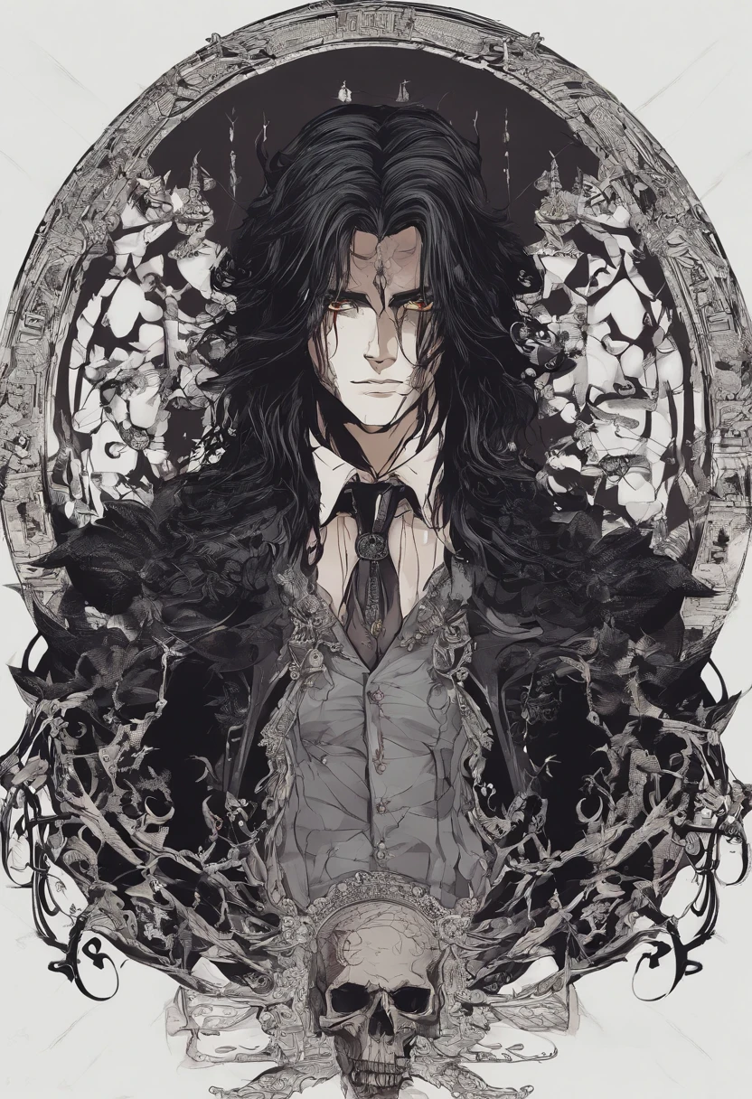 handsome man,alone,has dark bule cat ears,dark blue long hair, messy hair, beautiful and delicate white eyes,rosy cheeks,wear black clothes that show his breasts,he crossed his legs,sitting at a very high place, looks down, in the basement,Iron chains behind him, true-to-life textures,highly refined details,dramatic lighting,seamless blending of colors,vibrant hues,artistic composition,breathtaking realism,masterful craftsmanship,haunting handsome-v6