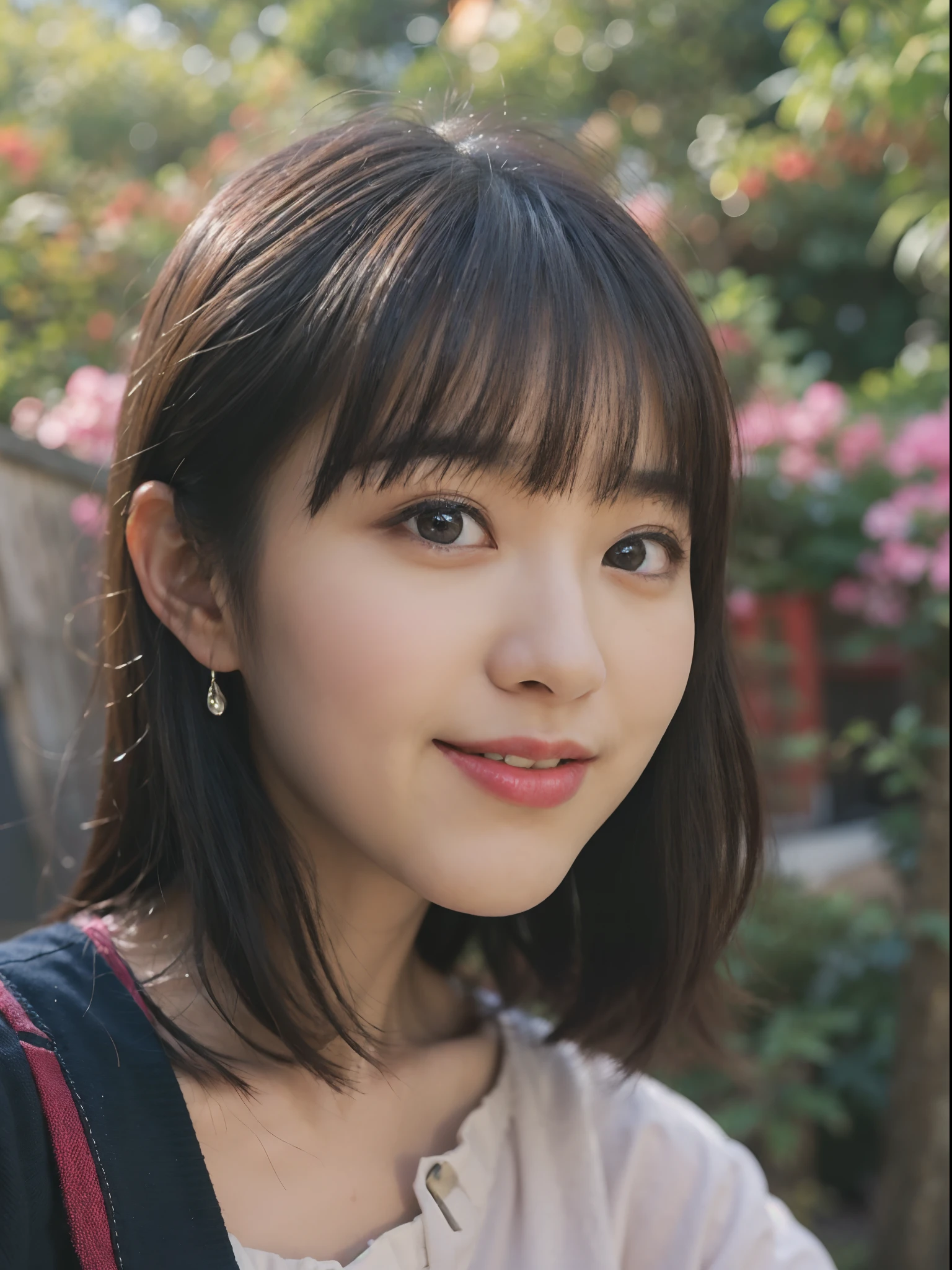 (8K、Raw photography、top-quality、masuter piece:1.2)、ultra-detailliert、ultra res、(realisitic、rialistic photo:1.37), (Japan girls , Round face, Bangs:1.3), (japanaese girl:1.2), (early teen:1), ),