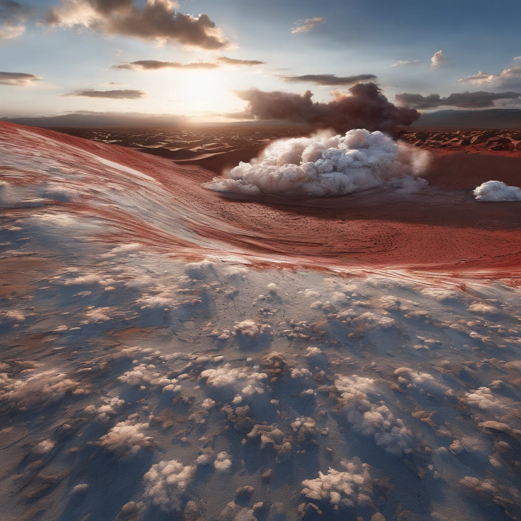 blue-sky，White Sun，Red Earth