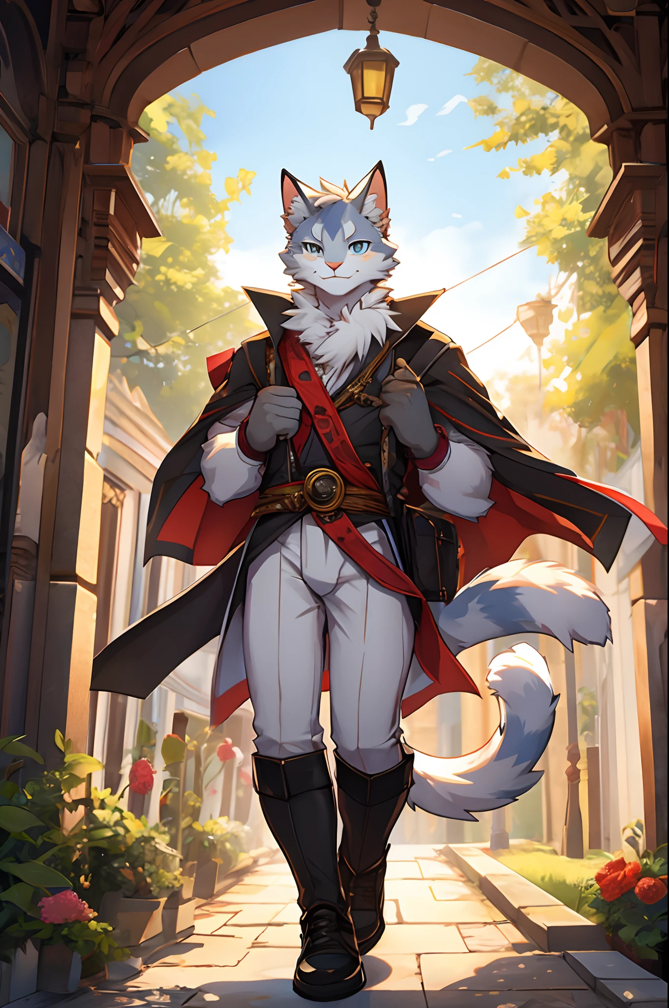 (white tights),white cat male, furry,