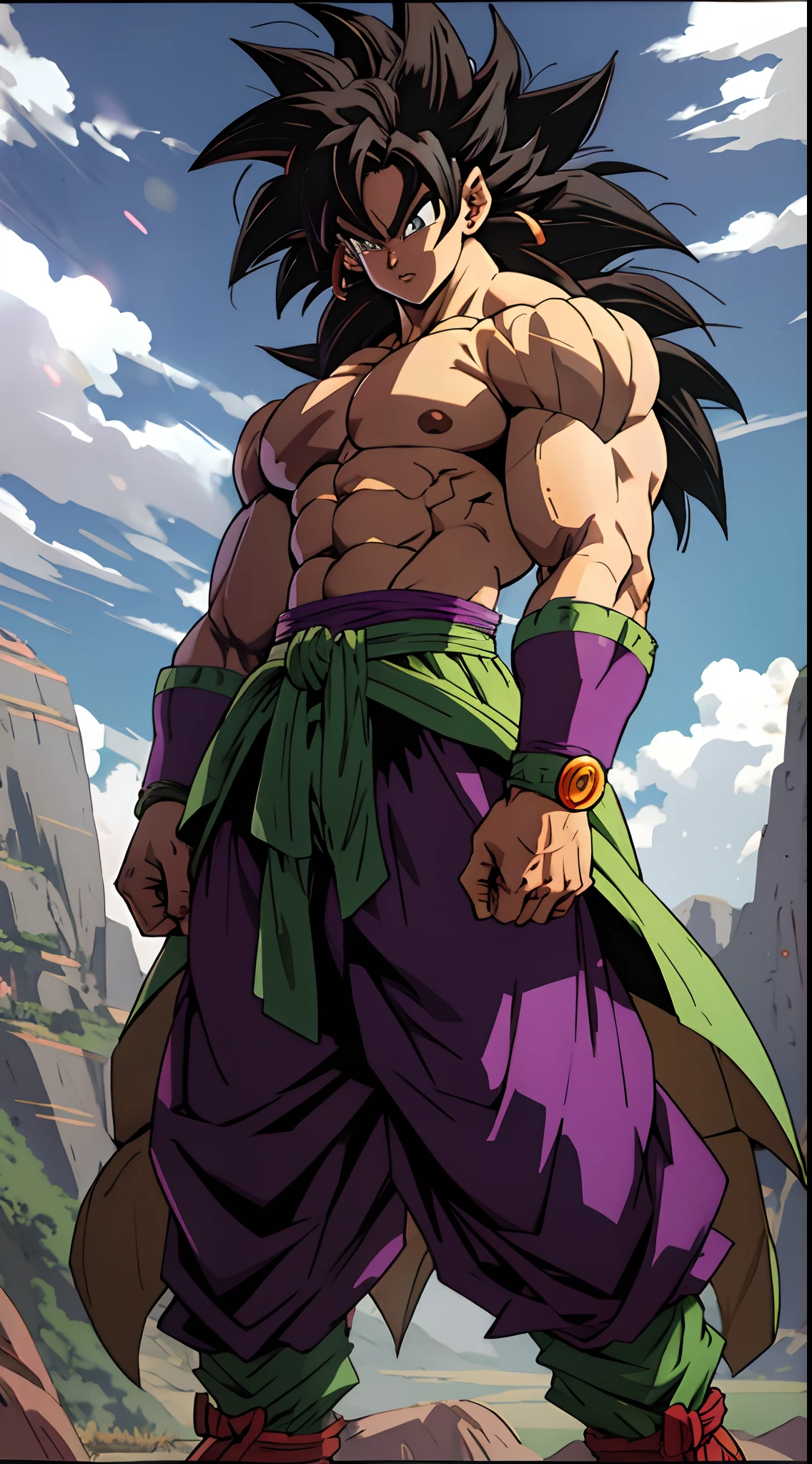 a close up of a person with a very large body, broly, powerful stance, dragon ball concept art, character dragonball, dragon ball art style, dragon ball z style, 8k manga wallpaper, anime wallpaper, dragon ball style, most strongest pose, hd anime wallpaper, anime masterpiece, face details, highly detailed face, eye details, detailed indepth shadows, detailed vains
