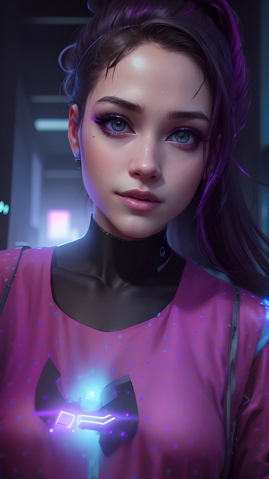 Change background cyberpunk beutyfull girl, real face, 8k, ultra realistic,