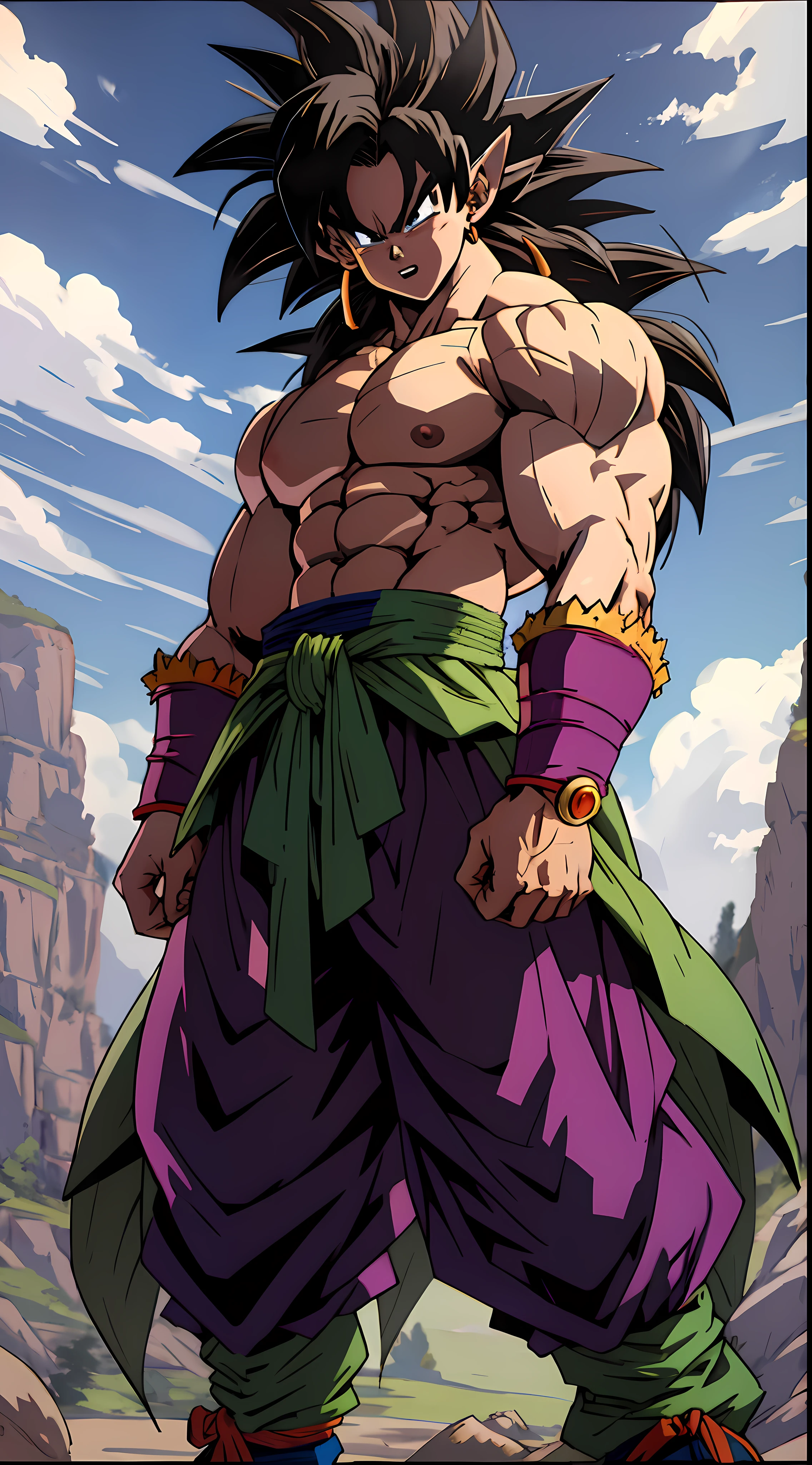 a close up of a person with a very large body, broly, powerful stance, dragon ball concept art, character dragonball, dragon ball art style, dragon ball z style, 8k manga wallpaper, anime wallpaper, dragon ball style, most strongest pose, hd anime wallpaper, anime masterpiece, face details, highly detailed face, eye details, detailed indepth shadows, detailed vains