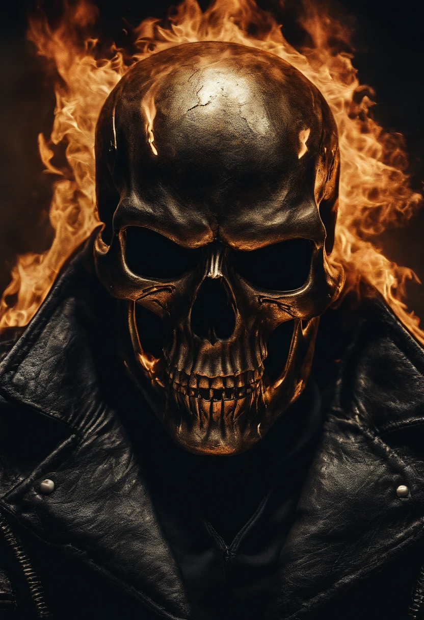 Skull on fire