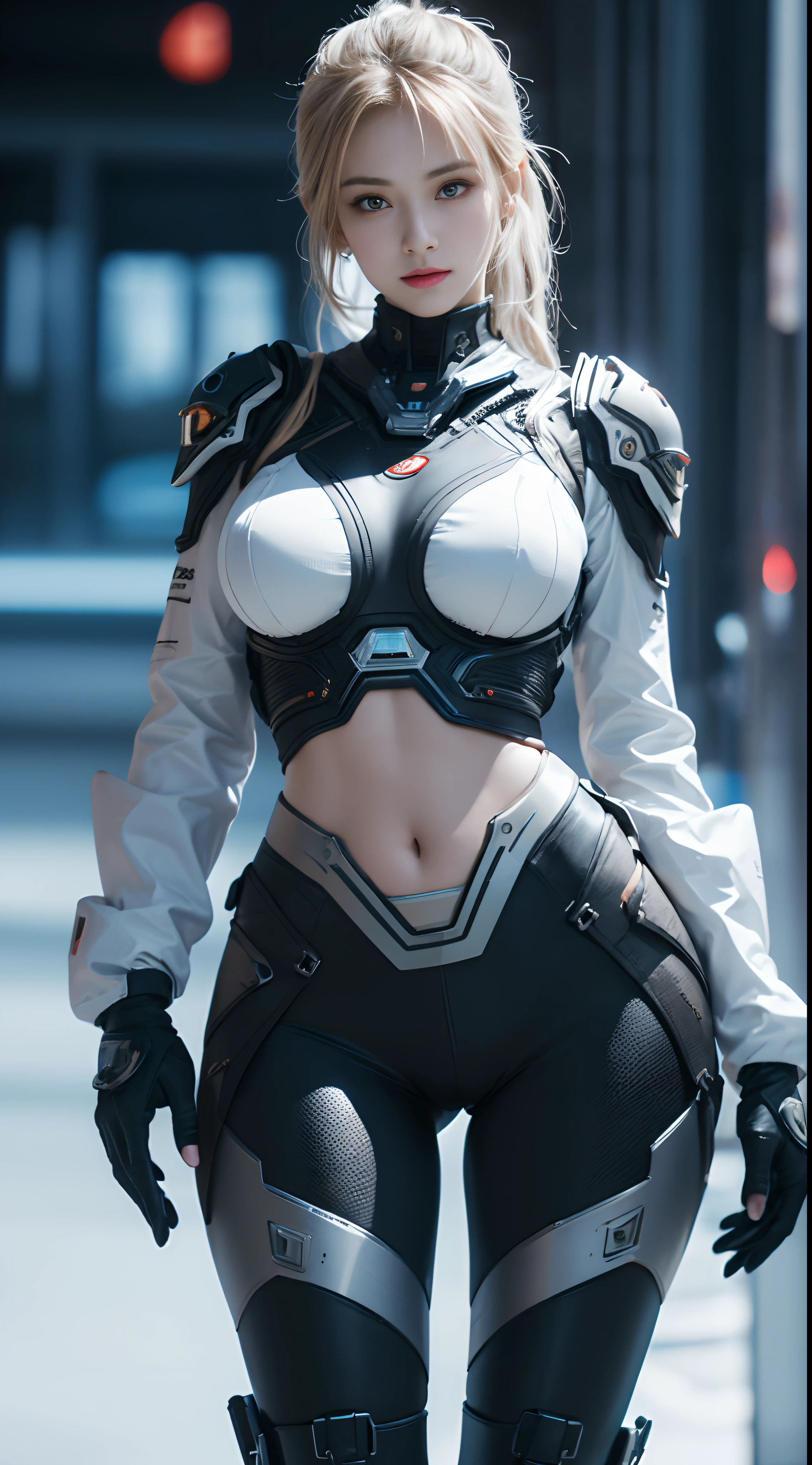 Blond fit beautiful teenage girl, blue sunglasses, wearing white latex dancing to music, cyberpunk 2077, blade runner, full body, perfect lighting. Perfect composition Beauty Award winning masterpiece Artstation 8 k Artgerm Mucha Dim Volumetric lighting Octane 18 k Beautiful detail rendering. post processing, portrait, exaggerated detail, complex, epic composition, cinematic lighting, masterpiece, trending art station, high detail, masterpiece, beautiful, 18k , HDR, smooth, sharp focus, high resolution