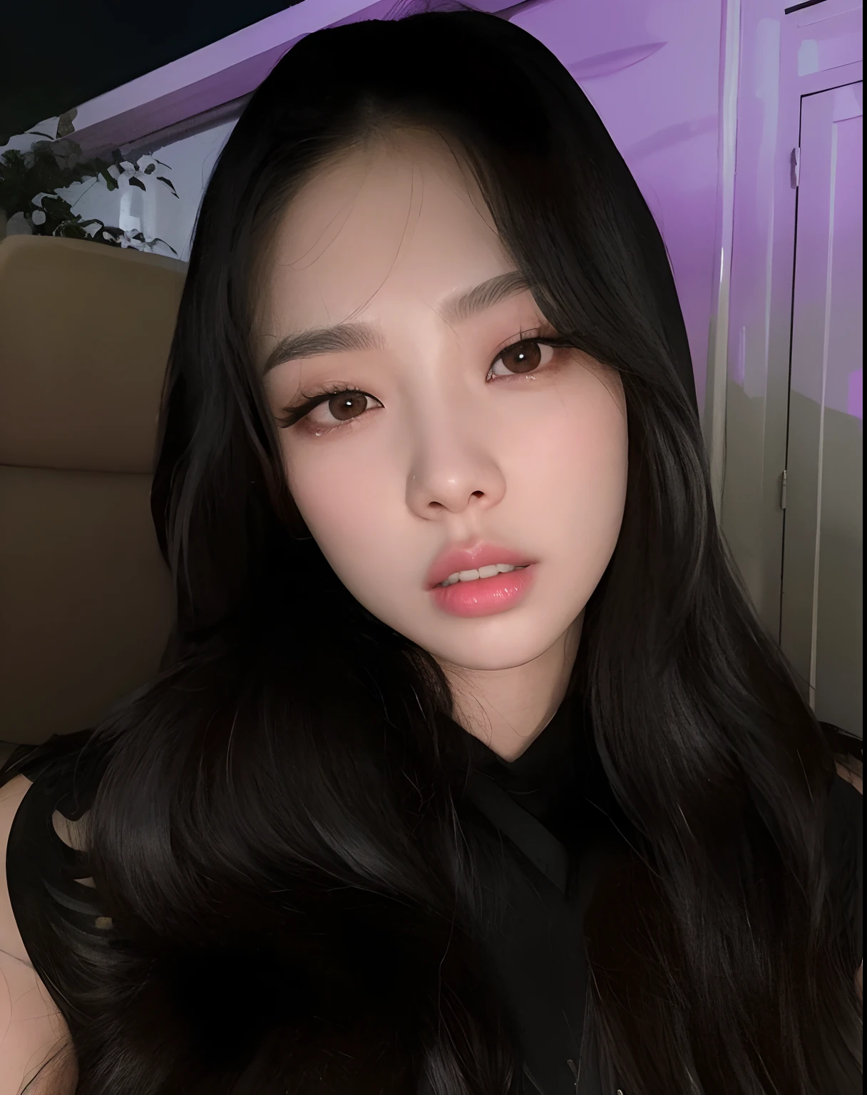 there is a woman with long black hair posing for a picture, jennie blackpink, Retrato de Jossi de Blackpink, Dom Yunjoo, Heonhwa Choe, jossi do blackpink, Jaeyeon Nam, Ulzzang, Lee Ji - Eun, Lee Ji-eun, Jinyoung Canela, young adorable korean face, wan adorable korean face, coreana