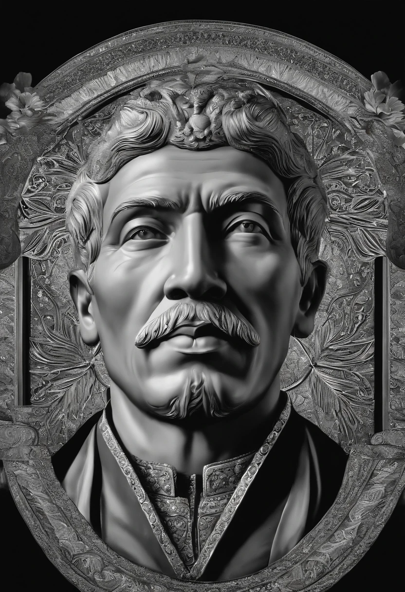 stoic man black and white