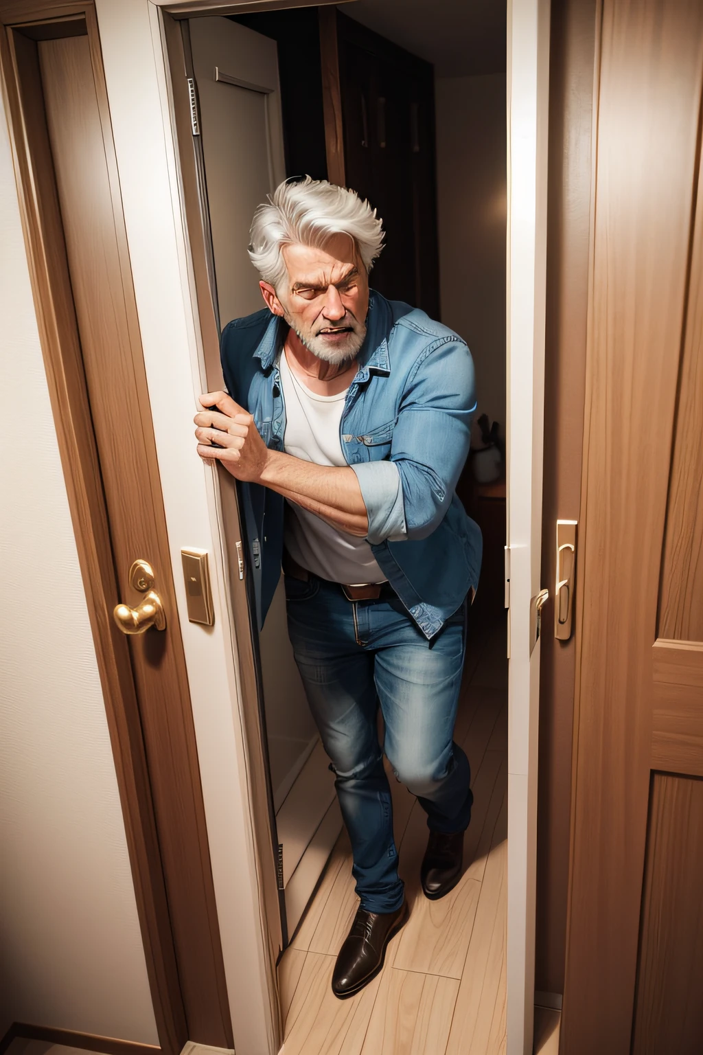 homem abrindo a porta do quarto da sua filha