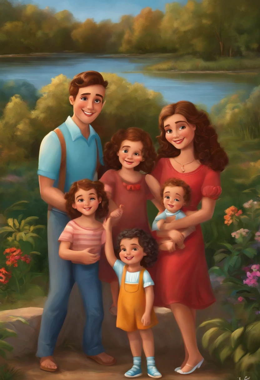Family enjoy free time together, happy, realistic