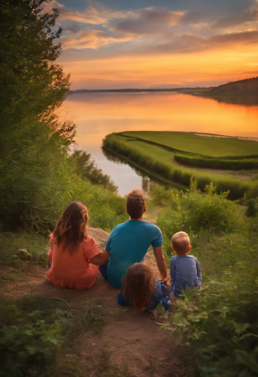 Family enjoy free time together, happy, realistic