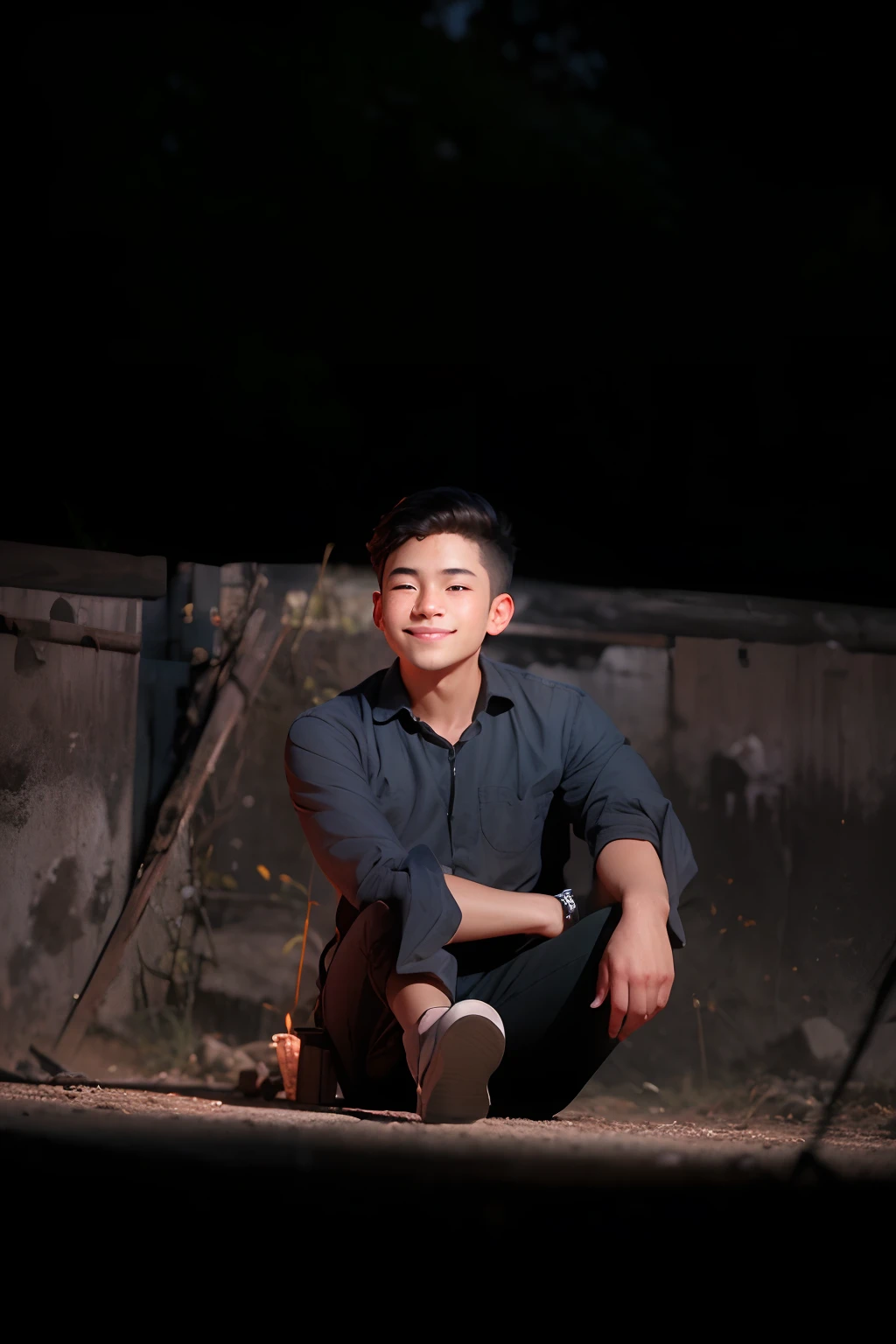 Little smile,changed background, natural.