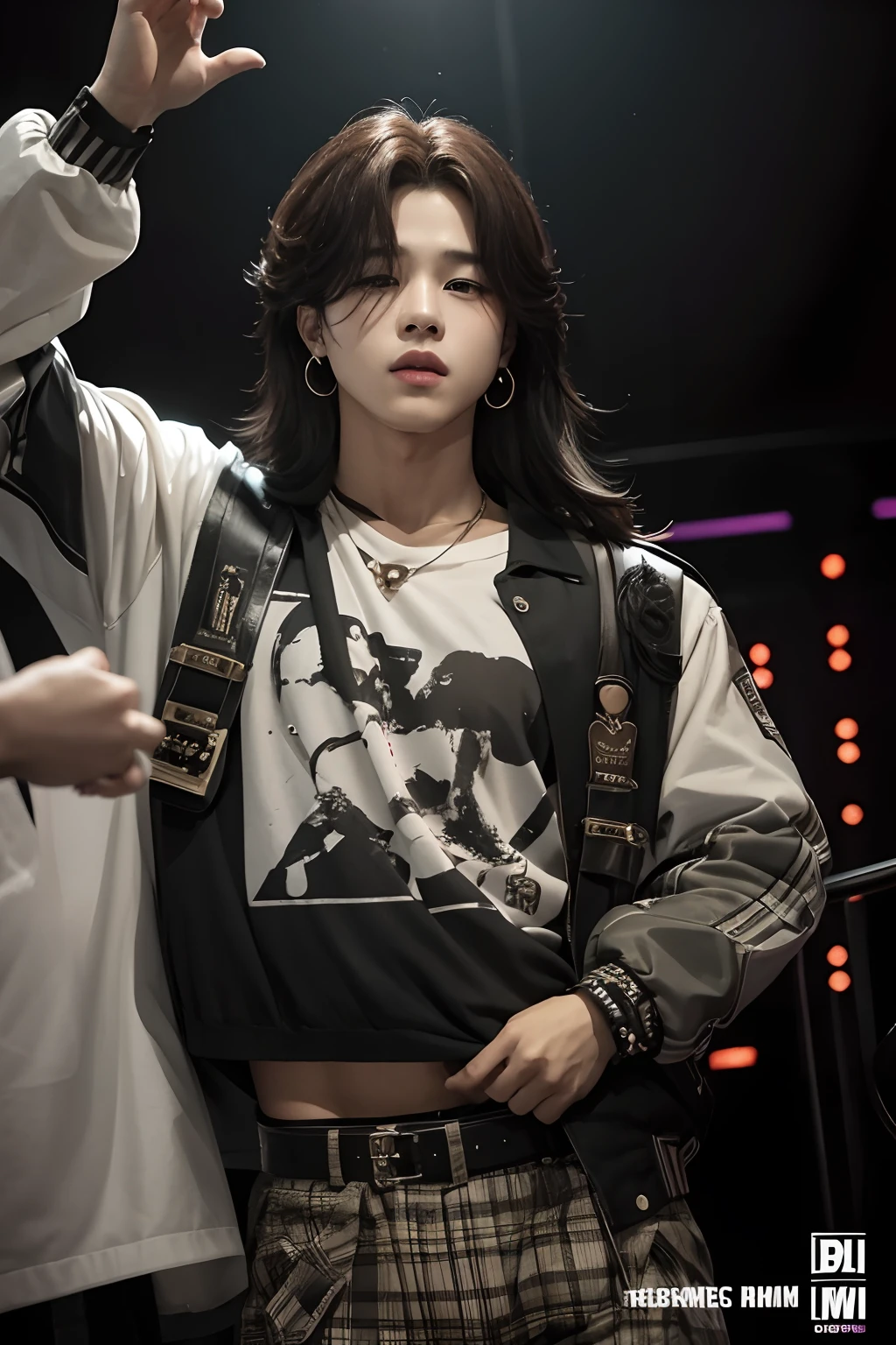 Homem cabelo grande jimin bts kpop