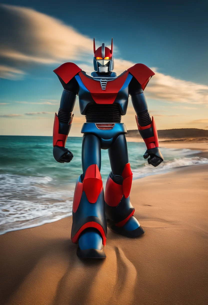 mazinger z en las  playas de australia