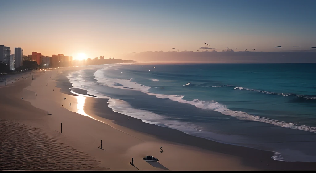 beira mar, surrealismo, disco Rigido, 4k, praia