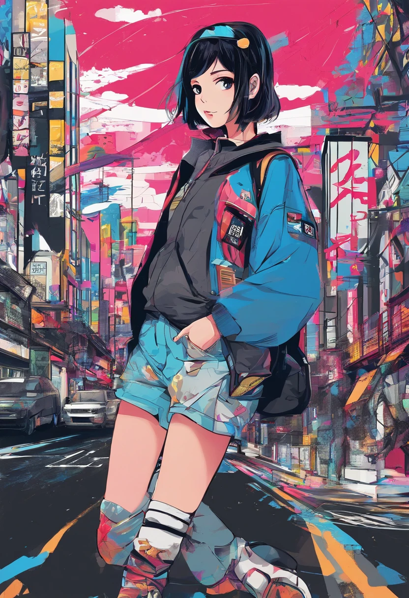 An anime girl with blue hair and glasses is smoking a cigarette, artwork in the style of Gwaiz, Anime atmosphere, Liam Wong, inspired Liam Wong,   anime style artwork  , Artgerm and Atey Ghailan ,  anime style digital art,  lo-fi art style, Anime Style 4k, Gwaiz, Inspired by Yumei ,  modern anime style 