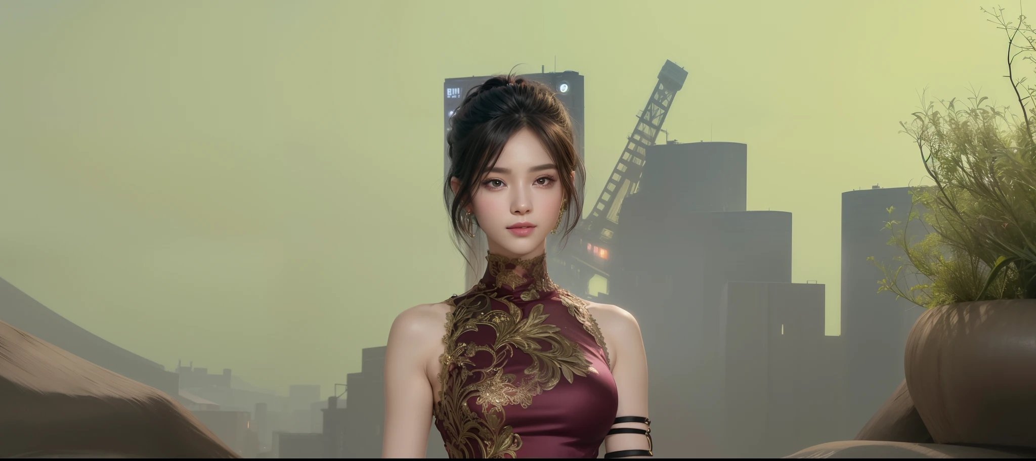 8k, masterpiece, RAW photo, best quality, photorealistic, extremely detailed CG unity 8k wallpaper, Depth of field, Cinematic Light, Lens Flare, Ray tracing, (extremely beautiful face, beautiful lips, beautiful eyes), intricate detail face, ((ultra detailed skin)) 1girl, in the dark, deep shadow, pretty korean girl, kpop idol, 1 girl, (very slim slender fit-muscled body:1.3), ((looking at viewer)),(big smile:1.3), (fashion city night, dark night, (neon sign), (blurred background), fashion street night),(without people in the background:1.3), beautiful earrings, bracelets, necklace, pantyhose, clear eyes, walking, (pale skin), (big eyes), face forward, (brown hairs), (full body shot), ((silk hot pink color dress:1.3)), ((tight fitting dress)), ((laced dress)), (looking at viewer:1.3) open breast, very slim, medium breasts, turning back, (back shot), ass focus, brow front,(tight dress), thick thighs