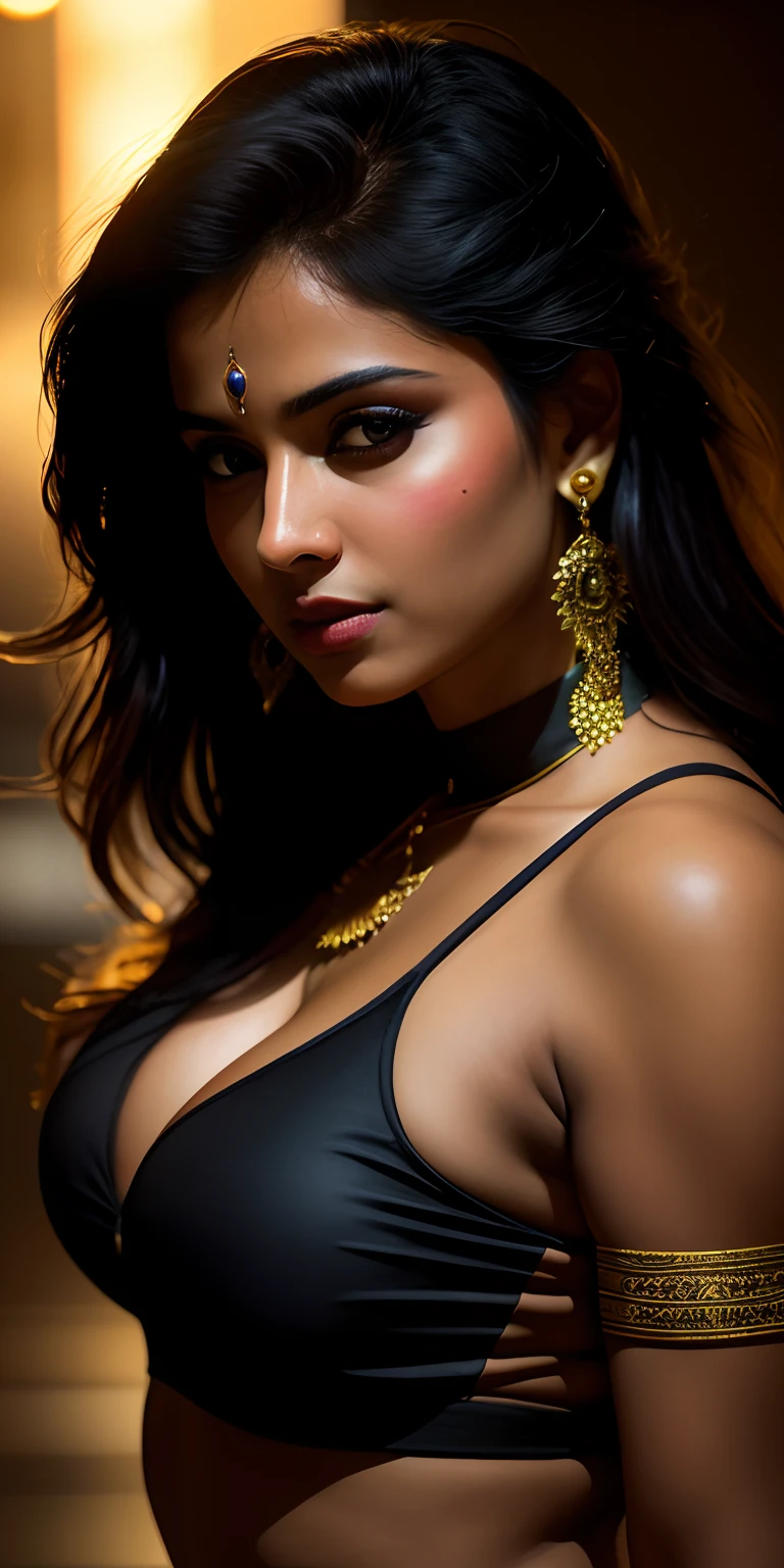 Beautiful mature Indian university student, in villain costume, sexy, ((magro, pequeno)), fotorrealista, foto, obra-prima, realista, realismo, fotorrealismo, alto contraste, photorealistic digital art trend in Artstation 8k HD high definition detailed realistic , detalhado, textura da pele, hiper detalhado, textura realista da pele, armadura, melhor qualidade, ultra high-resolution, (fotorrealista: 1.4), alta resolução, detalhado, foto crua, sharp re, by lee jeffries nikon d850 film stock photography 4 kodak camera portra 400 lens f1.6 colors rich hyper realistic texture dramatic lighting irrealengine trending on artstation cinestill 800,