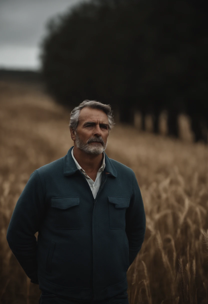 Retrato de un padre en el campo