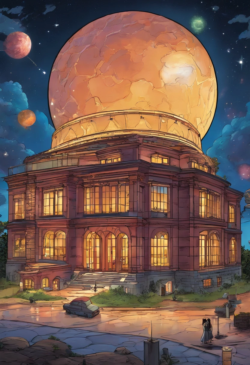 an award winning picture, RAW, Photograph magazine quality, photorealism, picture of a planetarium at night, you see the (planetarium: 1.5) and the epic sized (telescope: 1.3), many windows, some windows, are lit, the building stands on a grassy hill, the Planetarium is built in a Goth castle, the telescope comes out of one of the towers, its night time and its stormy, there is lightning in the sky, no moon, but many stars in the sky, dynamic background 16K, RAW, ultra wide shot, photorealism, depth of field, hyper realistic,
Waiting to start