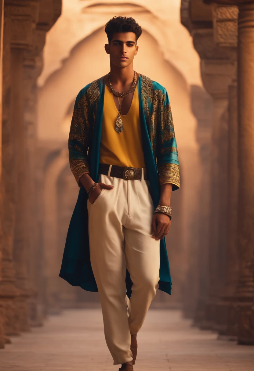 A young man with Egyptian features and modern clothes