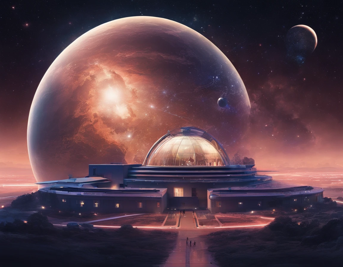 an award winning picture, RAW, Photograph magazine quality, photorealism, picture of a planetarium at night, you see the (planetarium: 1.5) and the epic sized (telescope: 1.3), many windows, some windows, are lit, the building stands on a grassy hill, the Planetarium is built in a Goth castle, the telescope comes out of one of the towers, its night time and its stormy, there is lightning in the sky, no moon, but many stars in the sky, dynamic background 16K, RAW, ultra wide shot, photorealism, depth of field, hyper realistic,
Waiting to start