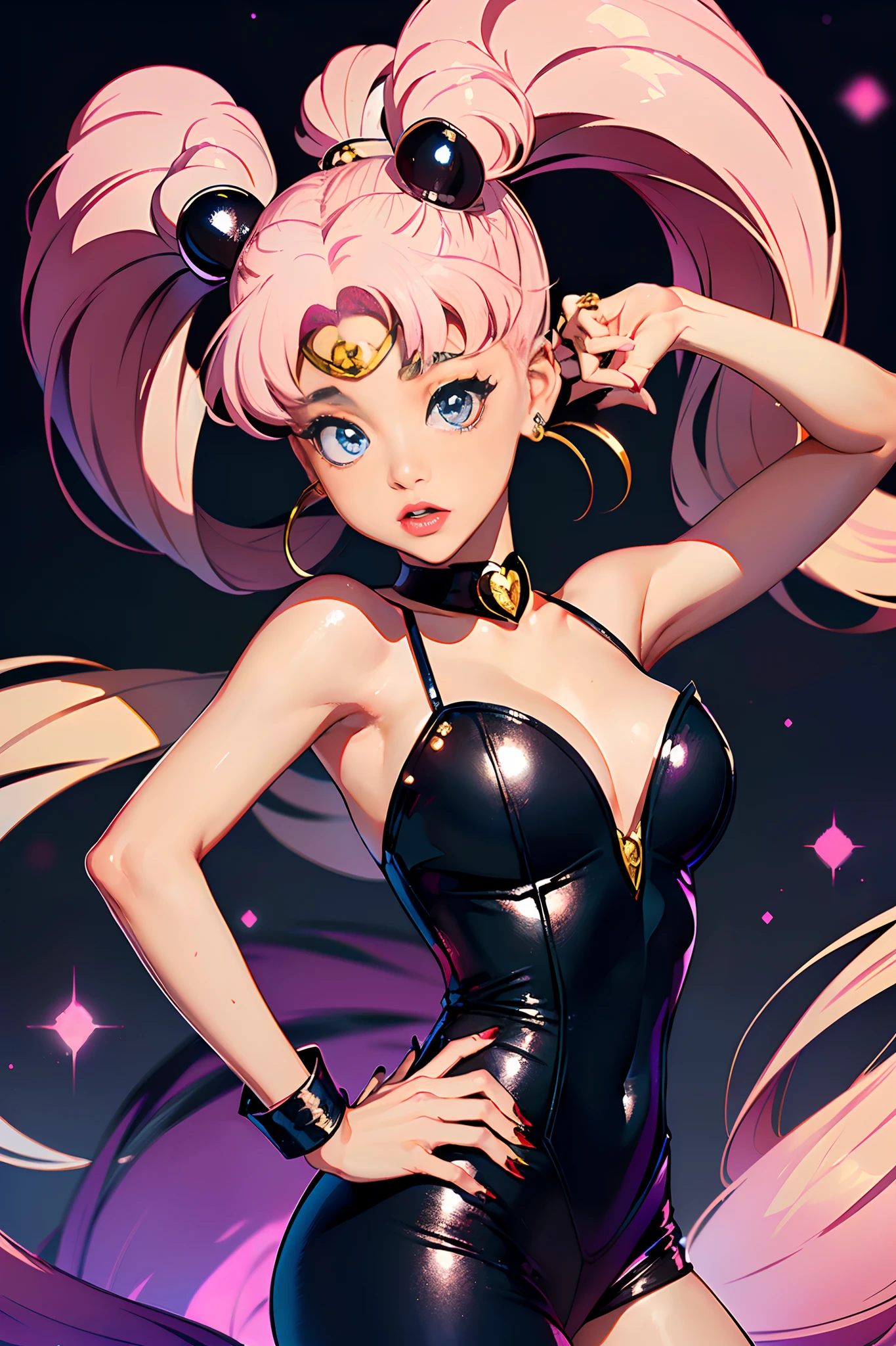 Ariana grande ,sailor moon dressed in mafia clothes