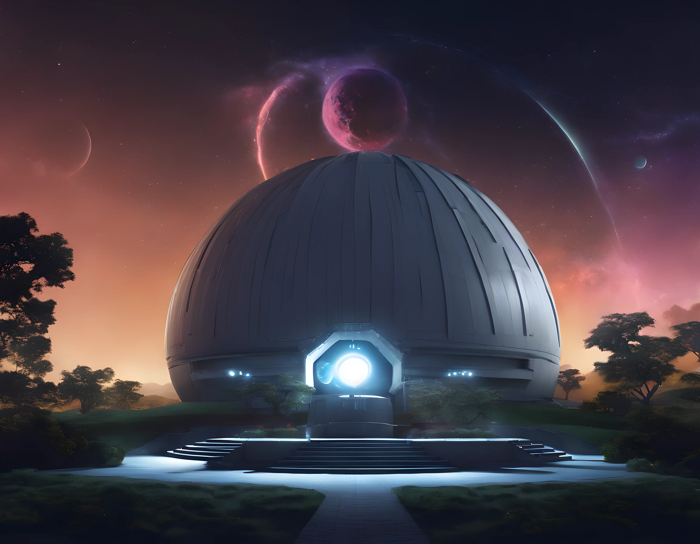 an award winning picture, RAW, Photograph magazine quality, photorealism, picture of a planetarium at night, you see the (planetarium: 1.5) and the epic sized (telescope: 1.3), many windows, some windows, are lit, the building stands on a grassy hill, the Planetarium is built in a Goth castle, the telescope comes out of one of the towers, its night time and its stormy, there is lightning in the sky, no moon, but many stars in the sky, dynamic background 16K, RAW, ultra wide shot, photorealism, depth of field, hyper realistic,
Waiting to start