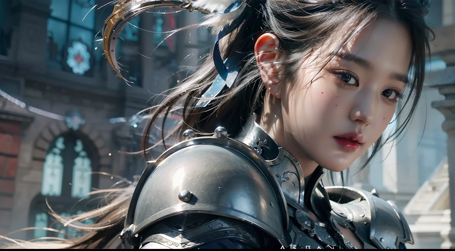 a close up of a woman in a silver and blue dress, chengwei pan on artstation, by Yang J, detailed fantasy art, stunning character art, fanart best artstation, epic exquisite character art, beautiful armor, extremely detailed artgerm, detailed digital anime art, artgerm on artstation pixiv, armor girl